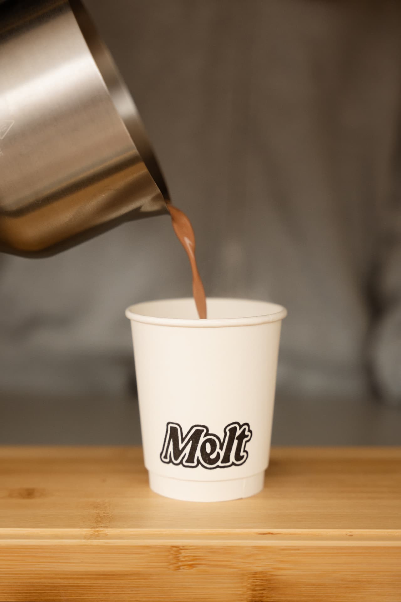 The Morning Ritual — single-origin hot chocolate poured into a cup